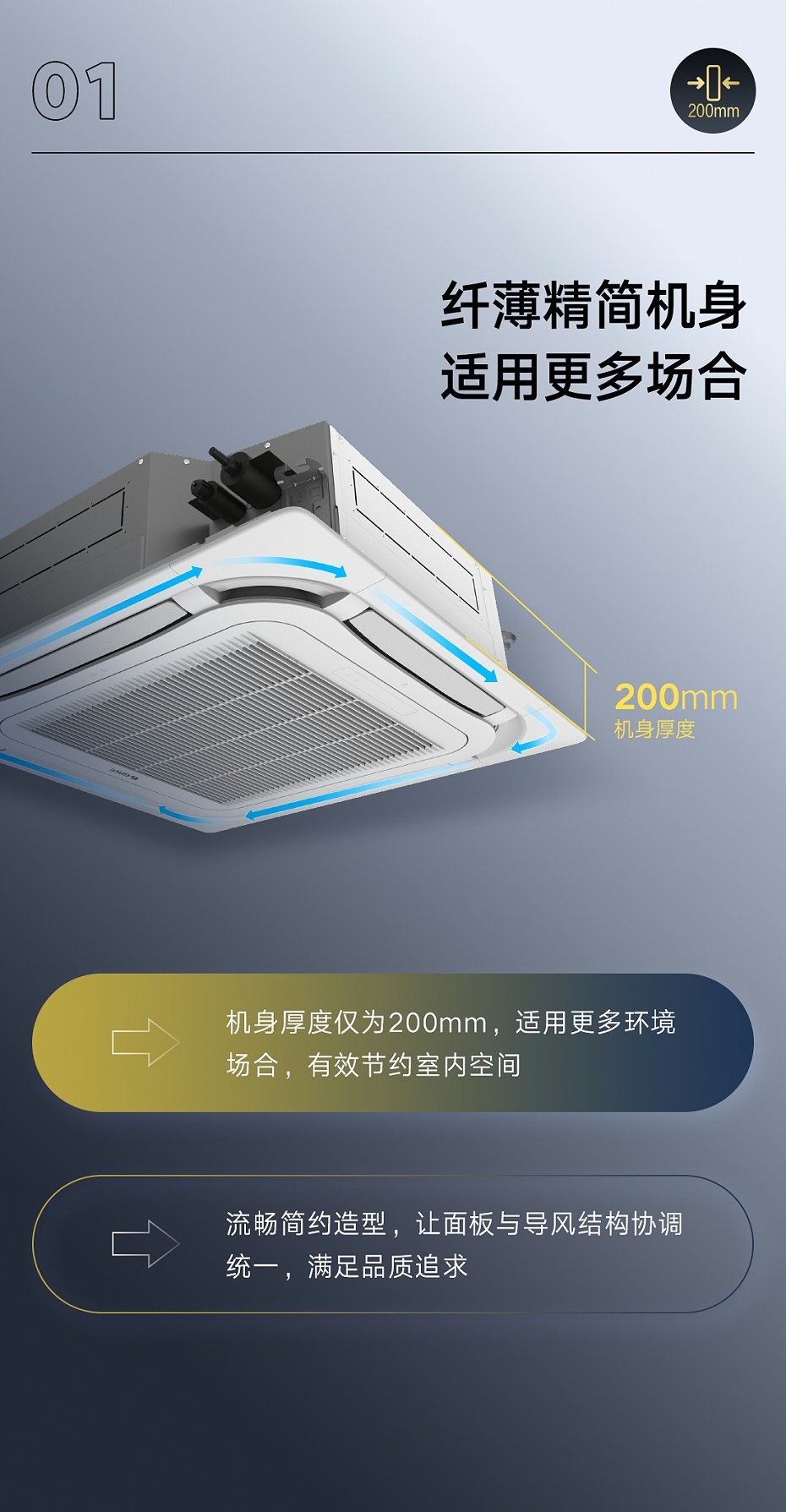 天井機(jī)3匹定頻冷暖3級(jí)能效4