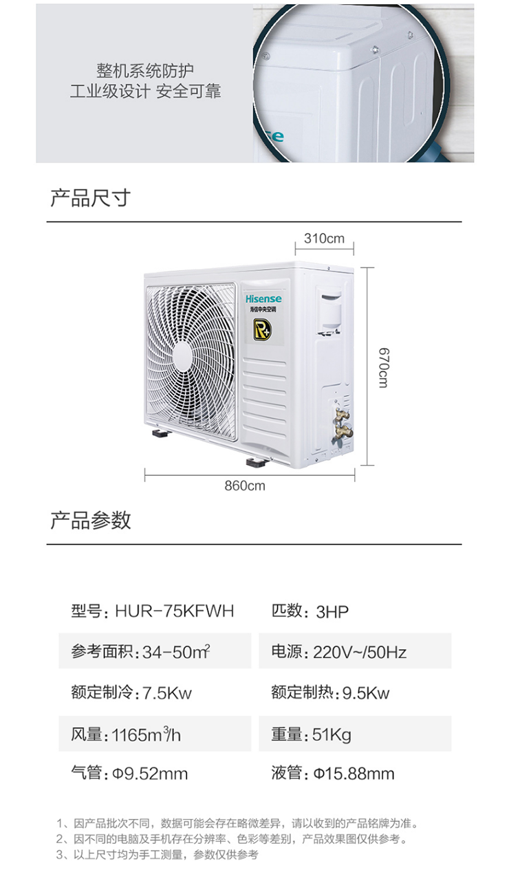 海信中央空調(diào)風(fēng)管機(jī)一拖一12